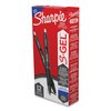 Sharpie S-Gel High-Performance Gel Pen, Retractable, Bold 1 mm, Blue Ink, Black Barrel, PK12 PK 2096187